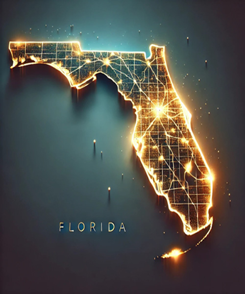 Map of Florida Highlighting Central Florida